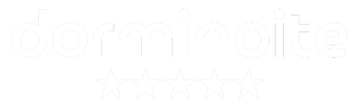 Logotipo oficial de Dorminoite en color blanco.